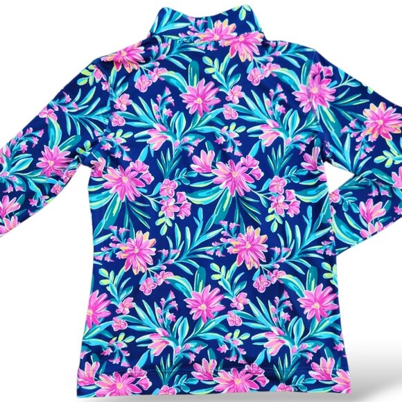 Stella Parker Women Shirt Blue Mock Neck Sun Swim UPF50 Long Sleeve Size Small - Picture 8 of 10